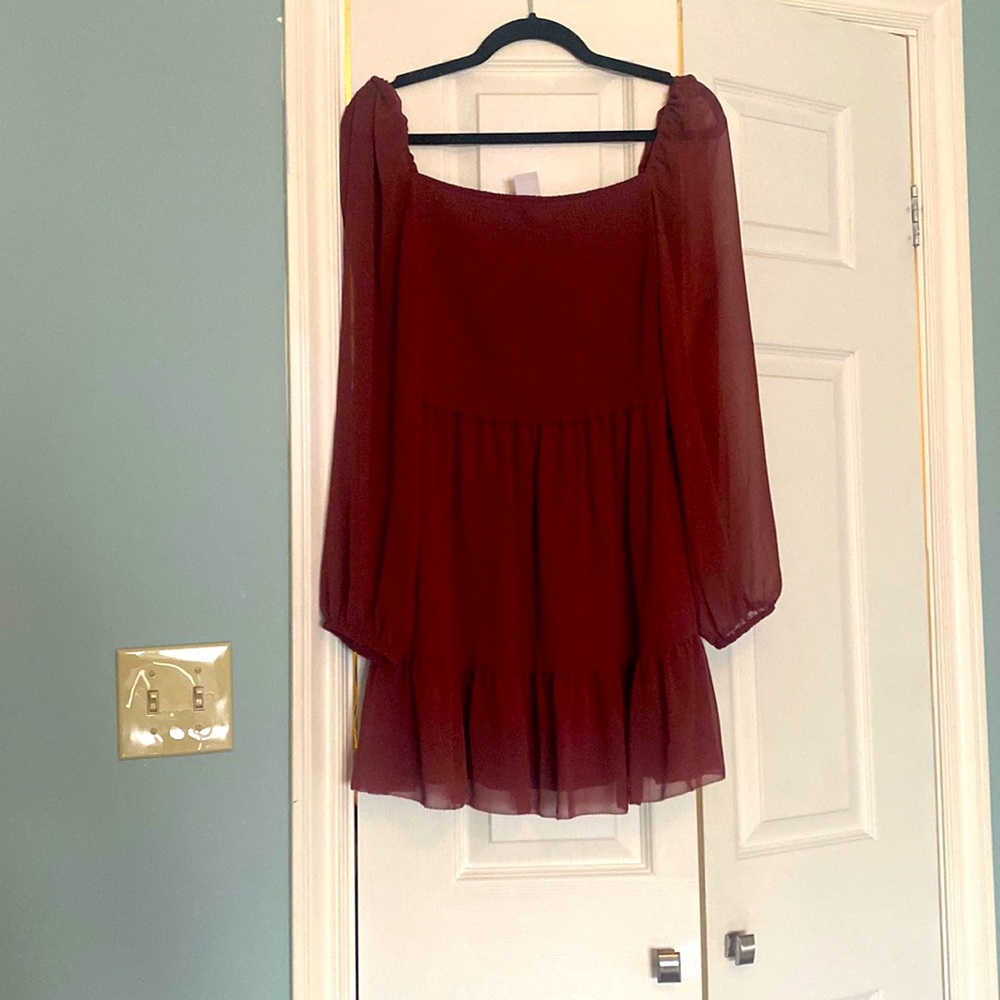 Wilfred Tempest Dress size M Garnet Red